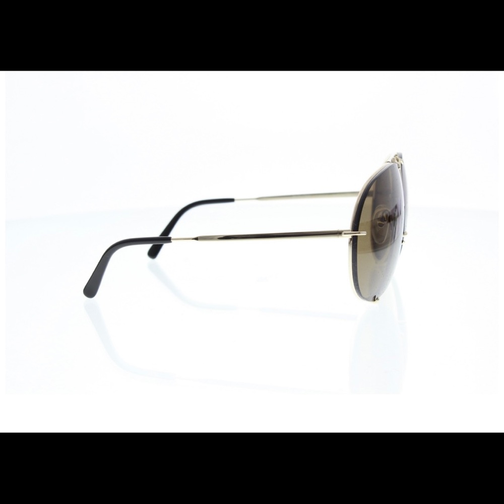 Porsche Design Aviator Sunglasses Brown Gold Frame - Picture 12 of 16